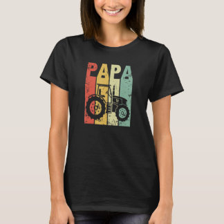 Mens Tractor Papa Traktor Vater Bauer Bauer agri T-Shirt