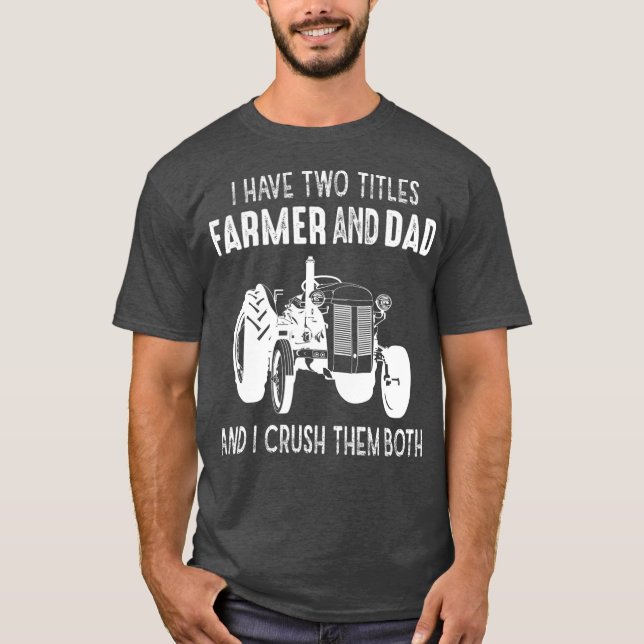 Mens Tractor Vater Farm Vater Farm Lover Daddy T-Shirt (Vorderseite)