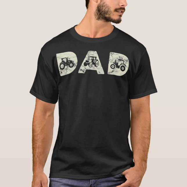 Mens Tractor Vater Farm Vater Farm Lover Daddy T-Shirt (Vorderseite)