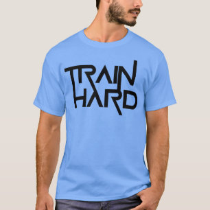 Mens TRAIN HARD Gym Fitness Workout Bodybuilding T-Shirt