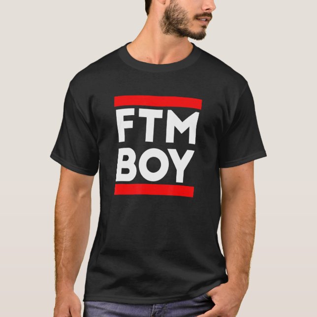 Mens Trans Boy Ftm Design T-Shirt (Vorderseite)