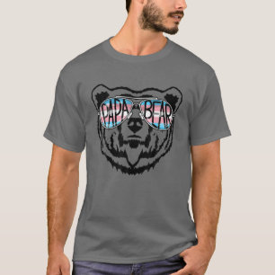 Mens Trans Papa Bear Proud Vater Ally Transgender  T-Shirt