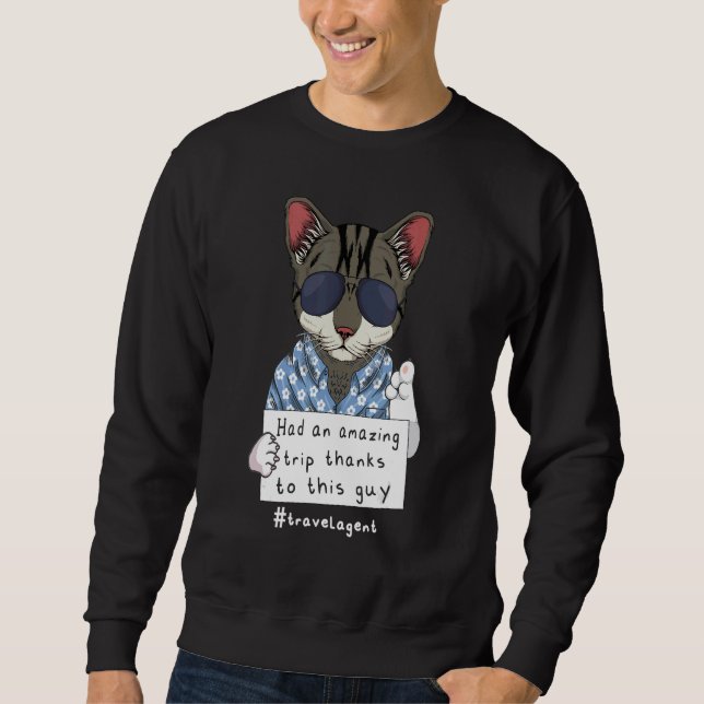 Mens Travel Advisory Cat For Tourism Advisors Sweatshirt (Vorderseite)