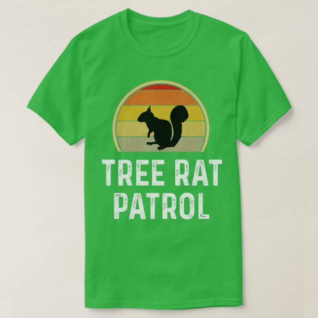 Mens Tree Rat Patrol Eichhörnchen Hunter Gift Funn T-Shirt (Design vorne)