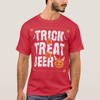 Mens Trick oder Bier oder Leckerei Alles, auf dem  T-Shirt