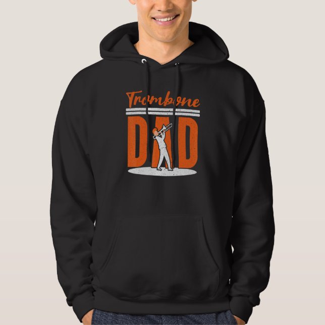 Mens Trombone Dad Trombonist Musician Instrumental Hoodie (Vorderseite)