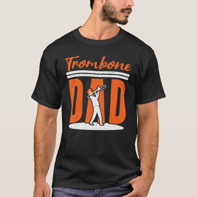 Mens Trombone Dad Trombonist Musician Instrumental T-Shirt (Vorderseite)
