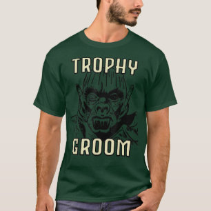 Mens Trophy Groom Zombie Monster Husband T-Shirt