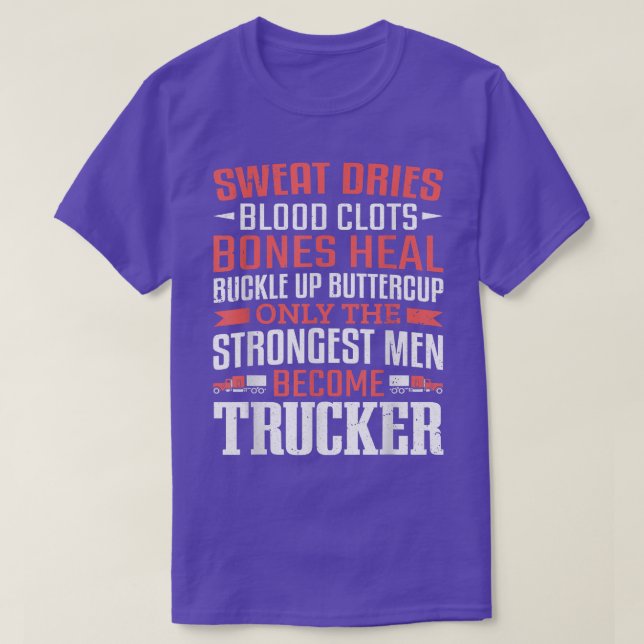 Mens Truck Driver Trucking Große Männer werden Tr T-Shirt (Design vorne)