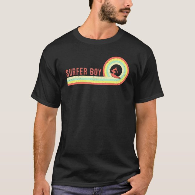 Mens Tu Surfer Boy Wave Surfing Surf Beach Kostüm T-Shirt (Vorderseite)