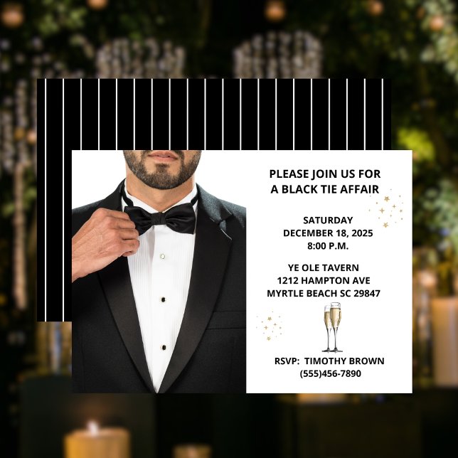   Men's Tuxedo  Black Tie Affair Party Ball Einladung (Von Creator hochgeladen)