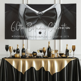 Mens Tuxedo Geburtstagsparty Banner