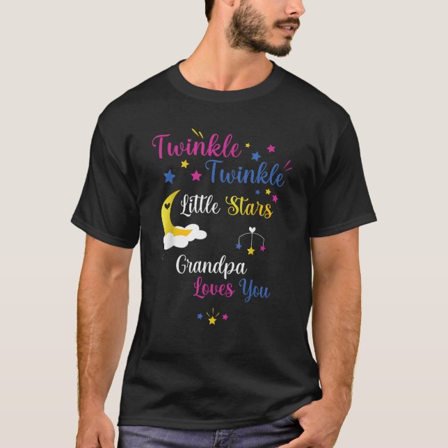 Mens Twinkle Twinkle Little Stars Opa Lieben Yo T-Shirt (Vorderseite)