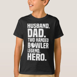 Mens Two Handheld Bowler Funny Bowling für Vater T-Shirt