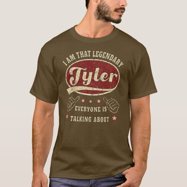 Mens Tyler Ich bin der legendäre Tyler T-Shirt (Vorderseite)