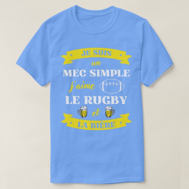Mens Typ Rugby Bier Spaß Rugby Herren Geschenk T-Shirt (Design vorne)