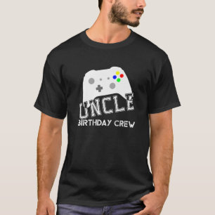 Mens Uncle Birthday Crew Gamer Kindergeburtstag Pa T-Shirt