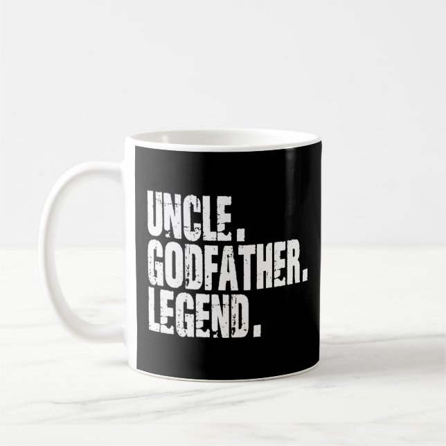 Mens Uncle GodVater Legend Nephew Niece Godchil Kaffeetasse (Links)