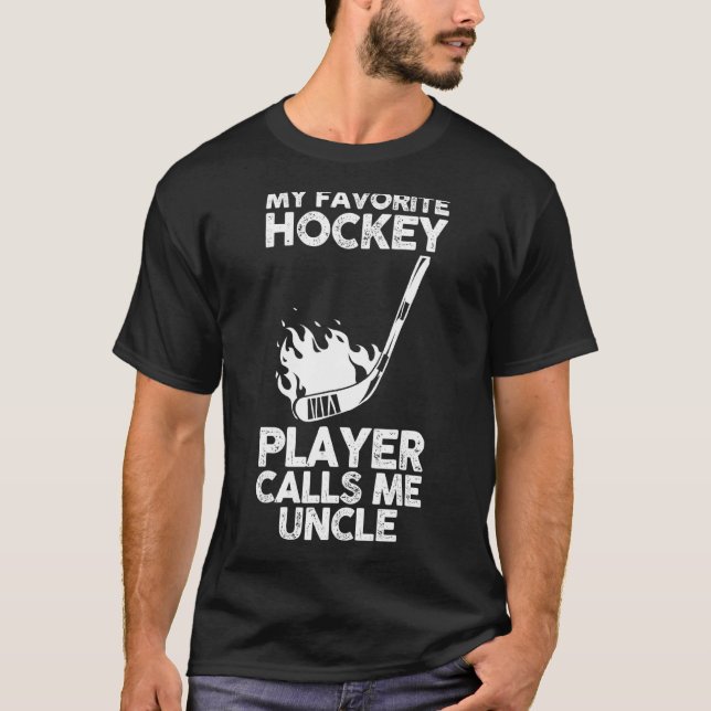 Mens Uncle Hockey Player T-Shirt (Vorderseite)