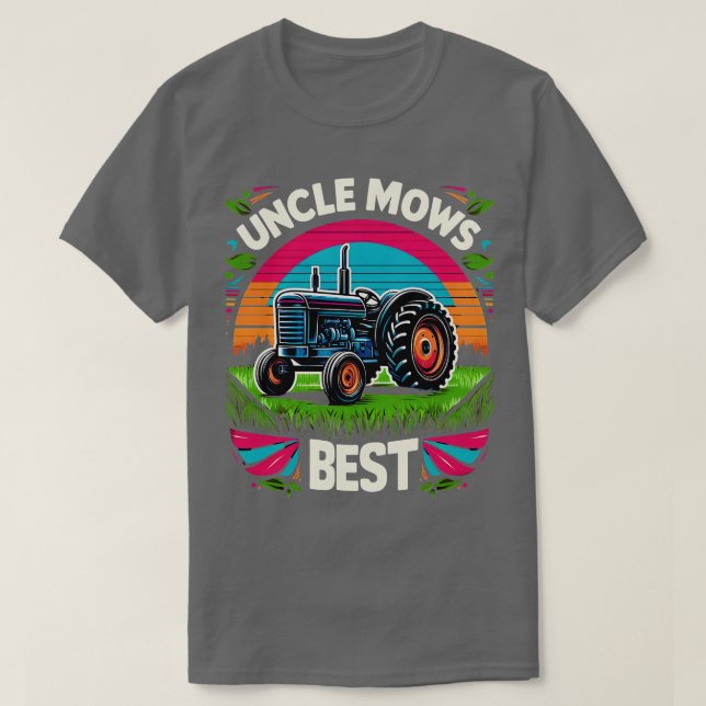 Mens Uncle Mows Best Lawn e Vater Mowing Onkel und T-Shirt (Design vorne)