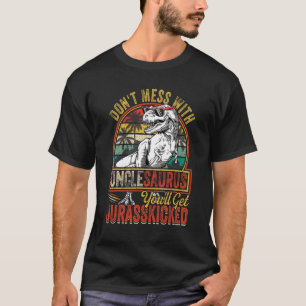 Mens Uncle Rex Saurus Vatertag Weihnachtsfest Dino T-Shirt