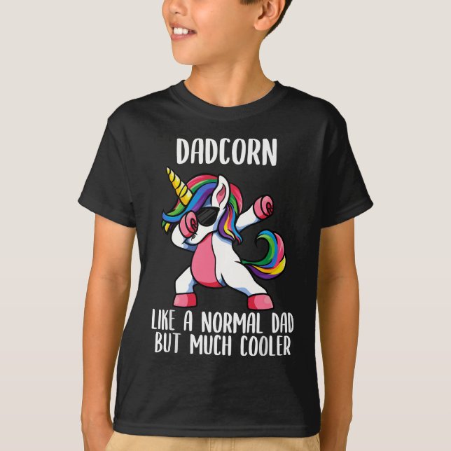 Mens Unicorn Vater Girl Birthday Party Bekleidung, T-Shirt (Vorderseite)