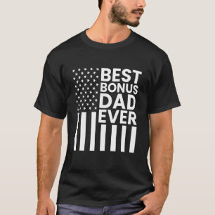 Mens US America Flag Bester Bonus-Vater je Stepdad T-Shirt