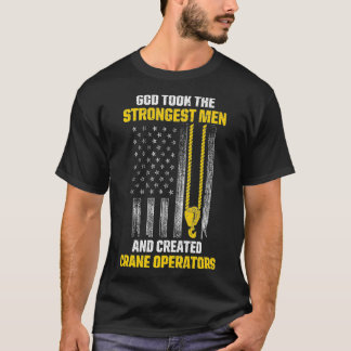 Mens US Flag Cranbetreiber Strongest Men T-Shirt