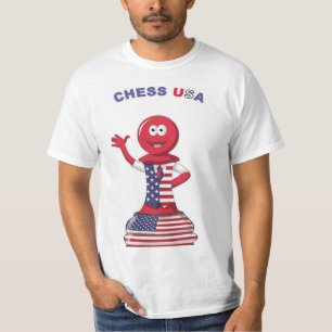 Men's USA Flag Pawn T - Shirt phantastisches Desig