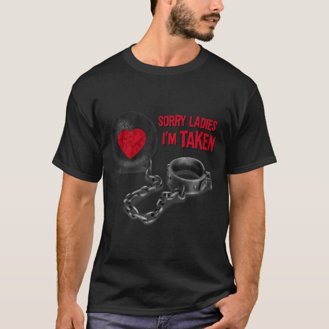 Mens Valentine's Day - Ball And Chain  T-Shirt (Vorderseite)