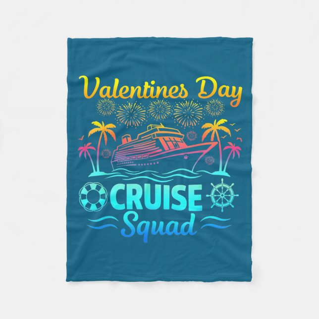 Mens Valentines Day Cruise Squad 2026 Vacation Tra Fleecedecke (Vorderseite)