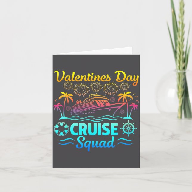Mens Valentines Day Cruise Squad 2026 Vacation Tra Karte (Vorderseite)