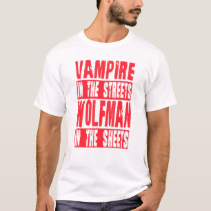 Mens Vampire auf den Straßen Wolfman in den Blätte T-Shirt