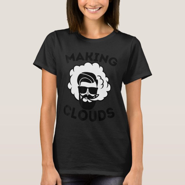 Mens Vape Making Clouds Funny Vaping E Cigarette C T-Shirt (Vorderseite)