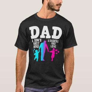 Mens Vater A Son's First Held A Daughter's First L T-Shirt