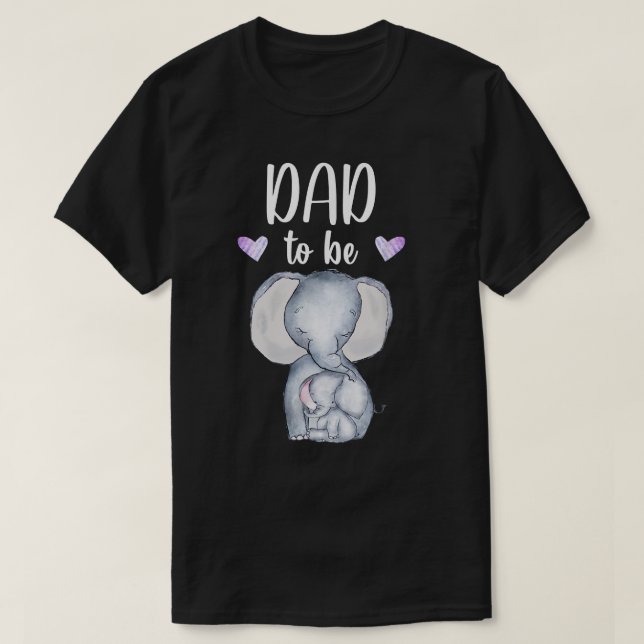 Mens Vater als Elephant Baby Show Future Vater T-Shirt (Design vorne)