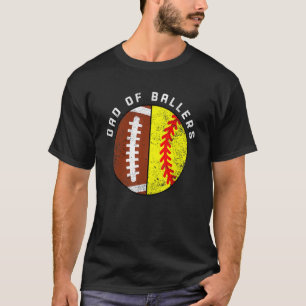 Mens Vater Ballers Football Softball Vater T-Shirt