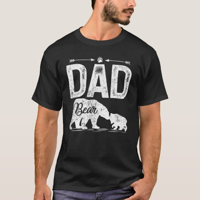 Mens Vater Bärentier Matching Vater Bär Vater D T-Shirt (Vorderseite)