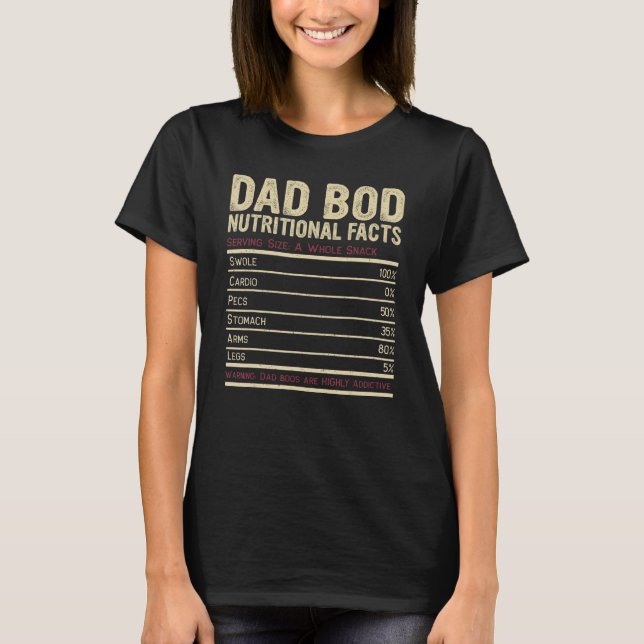 Mens Vater Bod ernährungsphysiologische Fakten Vat T-Shirt (Vorderseite)