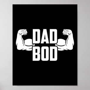 Mens Vater Bod Muscle Strong Man Daddy Funny Vathe Poster