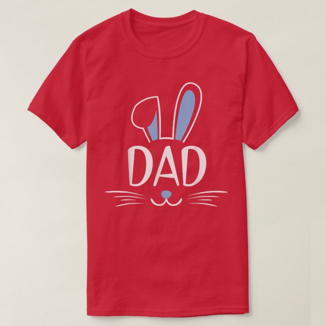 Mens Vater Bunny Rabbit Face Familiengruppe Ostern T-Shirt (Design vorne)