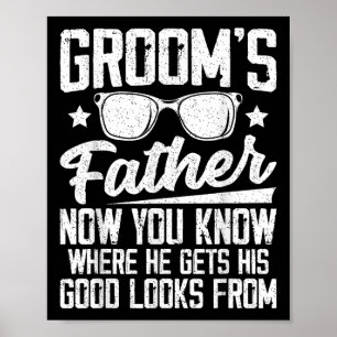 Mens Vater der Groom Hochzeitskostüme Grooms Fa. Poster