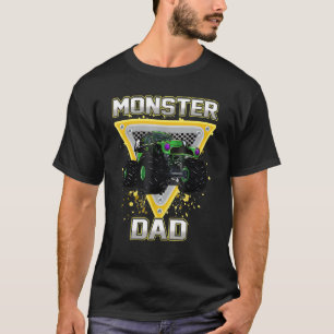 Mens Vater des Geburtstagskinder-Monsters Truck Bi T-Shirt