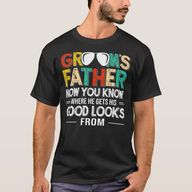 Mens Vater des Groom-Vaters Hochzeitskostüm T-Shirt (Vorderseite)