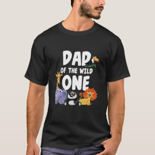 Mens Vater des wilden Zoo-Themas Geburtstagsjung T-Shirt