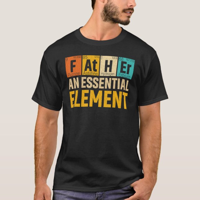 Mens Vater ein wesentlicher Element Zeitraum Vater T-Shirt (Vorderseite)