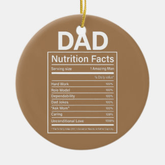 Mens Vater Ernährung Fakten Vatertag Geschenk für Keramik Ornament