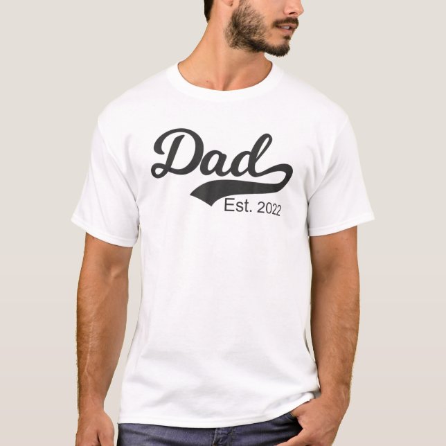 Mens Vater Est. 2022 Neuankündigung des Vaters der T-Shirt (Vorderseite)