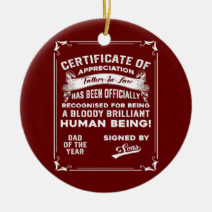 Mens Vater Geschenk vom Sohn des Juristenvaters Keramik Ornament