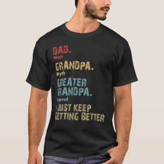 Mens Vater Großvater Großvater Bester Vatertag T-Shirt